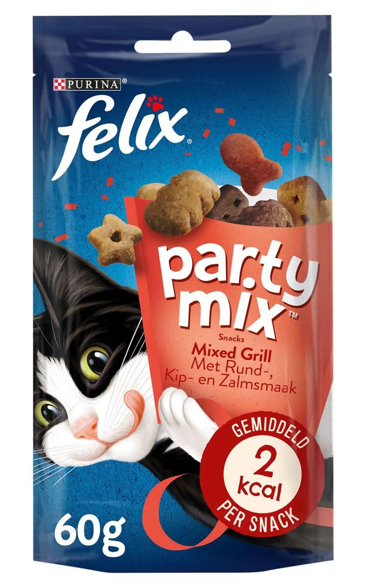 Felix Friandises Chat Party Mix Saveur Grillade 60g