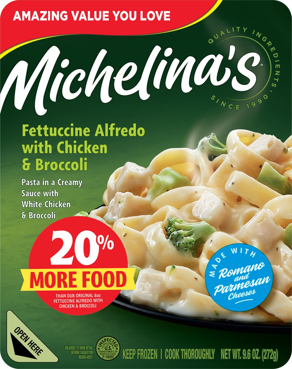 Michelina's Fettuccine Alfredo With Chicken & Broccoli (8 oz)