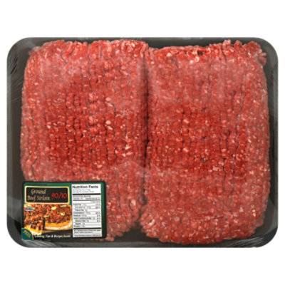 Ground Beef 90% Lean 10% Fat Sirloin Value Pack - 3.5 Lb
