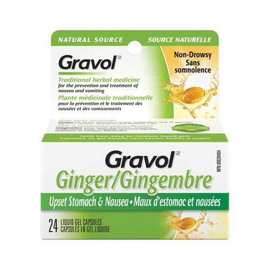 Gravol Ginger Anti Nausea Liquid Gel Capsules (24 units)