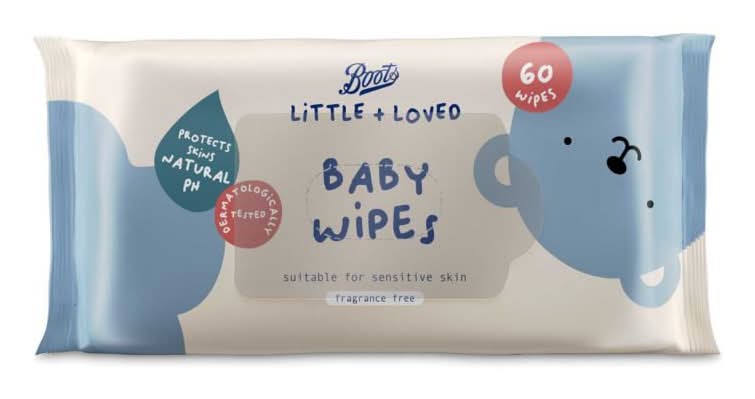 Boots Little & Loved Fragrance Free Baby Wipes (60 pack)