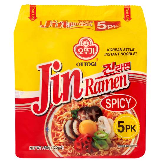 Ottogi Jin Ramen Spicy Instant Noodles