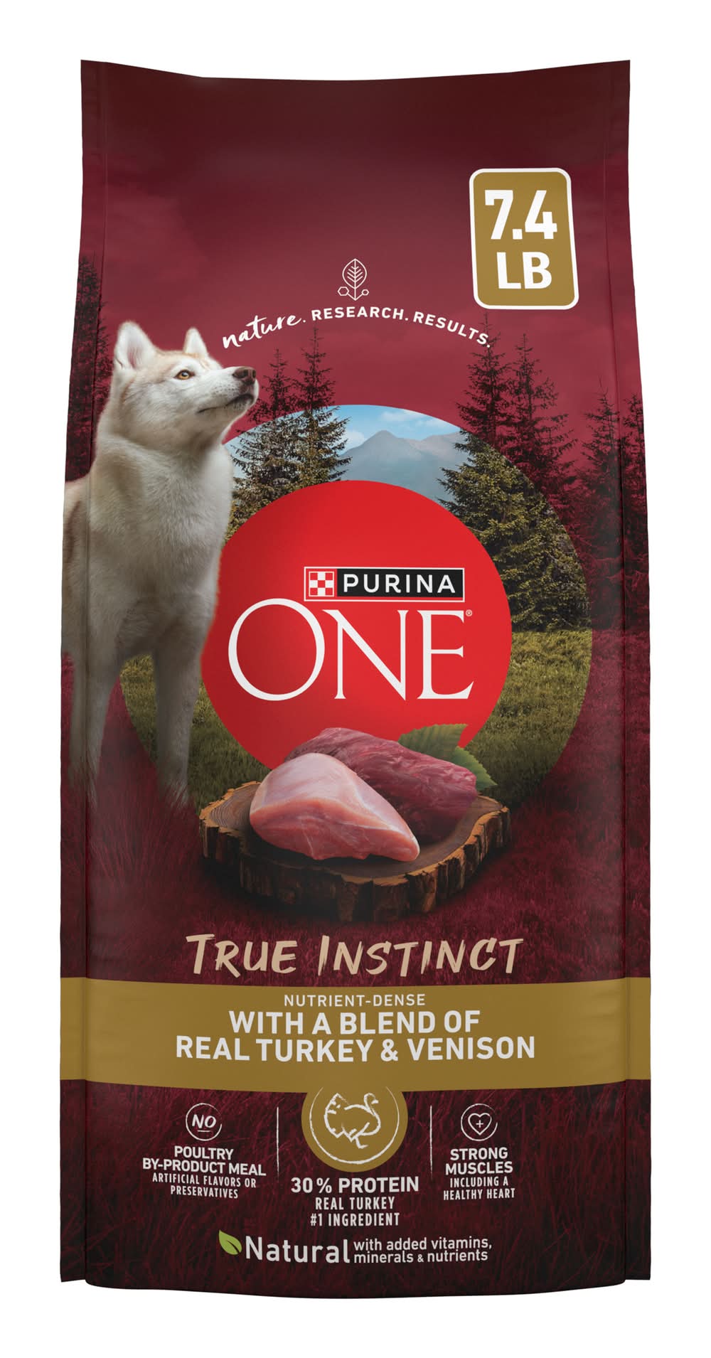 Purina One True Instinct Nutrient Dense Dry Dog Food, Turkey & Venison, Adult (7.4 lbs)