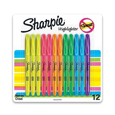 Sharpie Highlighter Chisel Tip, Multi Color (12 pack)