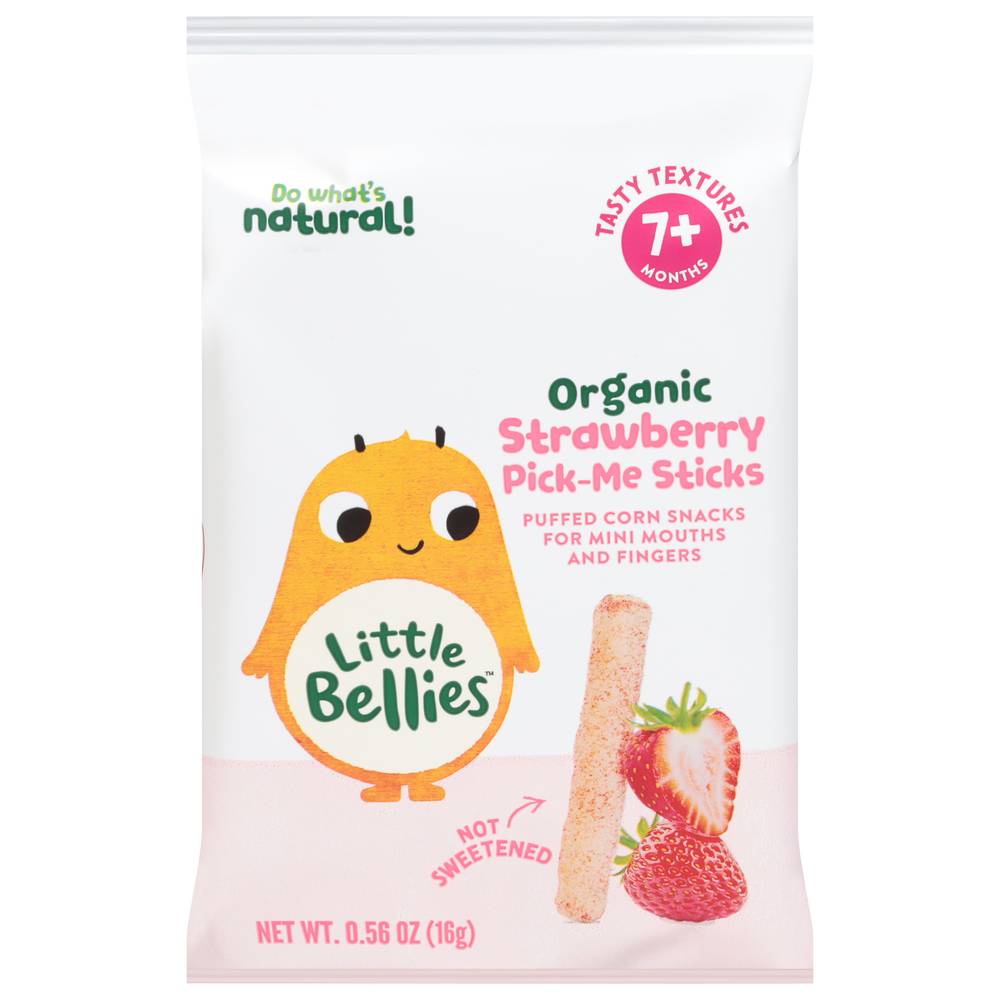 Little Bellies Organic Strawberry Pick-Me Sticks 7+ Months (0.56 oz)