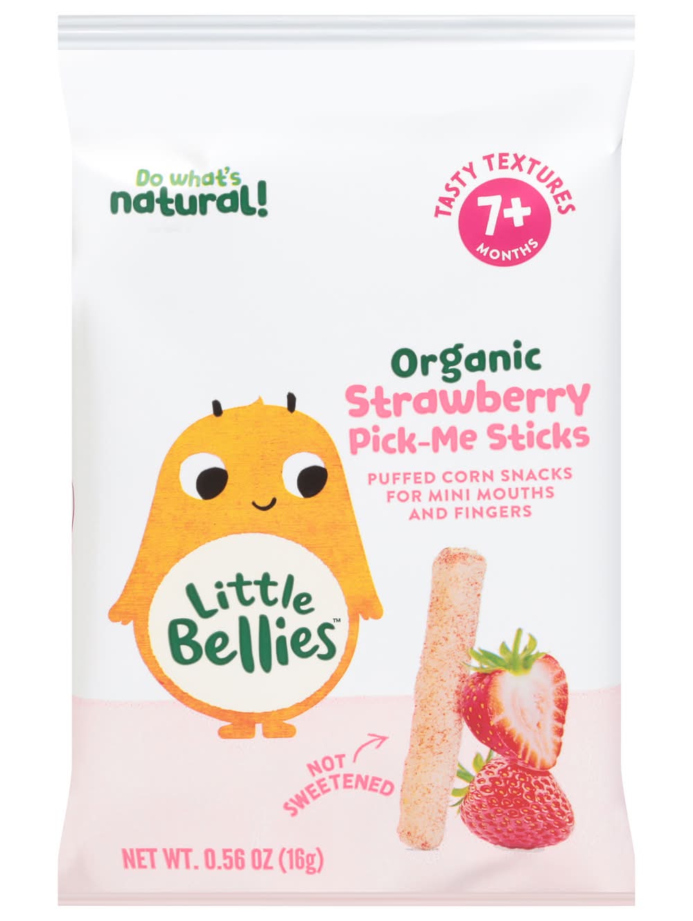 Little Bellies Organic Strawberry Pick-Me Sticks 7+ Months (0.56 oz)