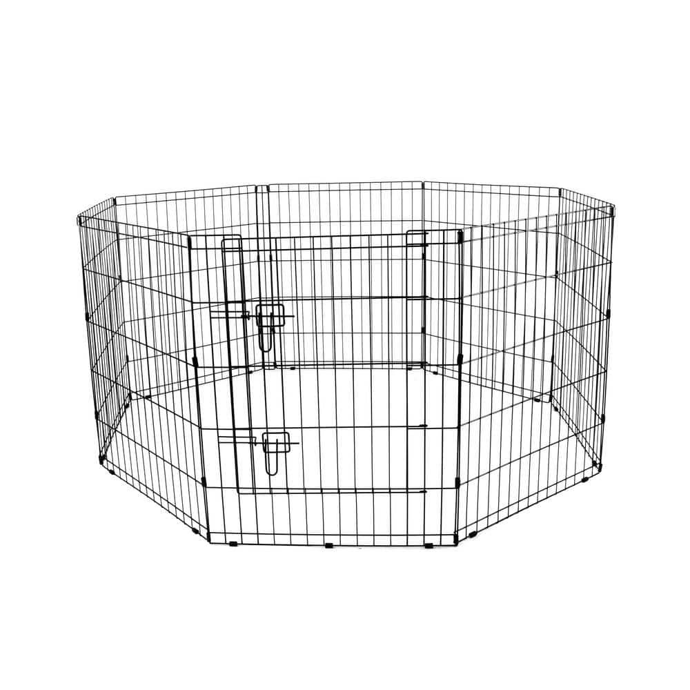 0-Acre 30 In. Indoor/Outdoor Collapsable Dog Exercise Pen With Latched Door