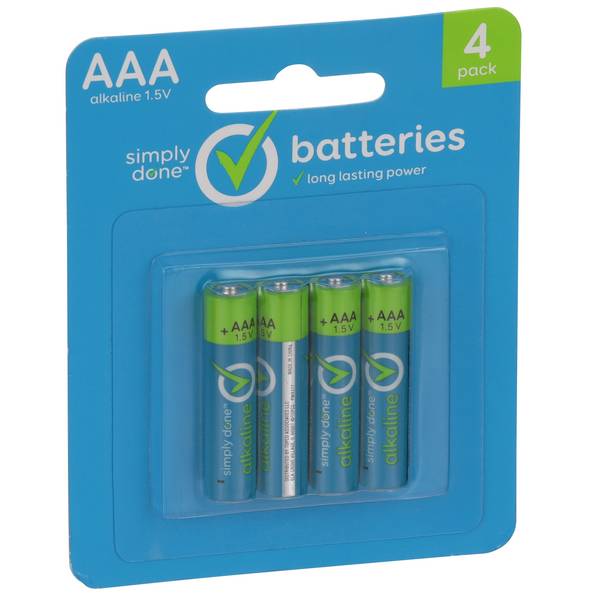 Simply Done Aaa Alkaline Batteries (4 ct)