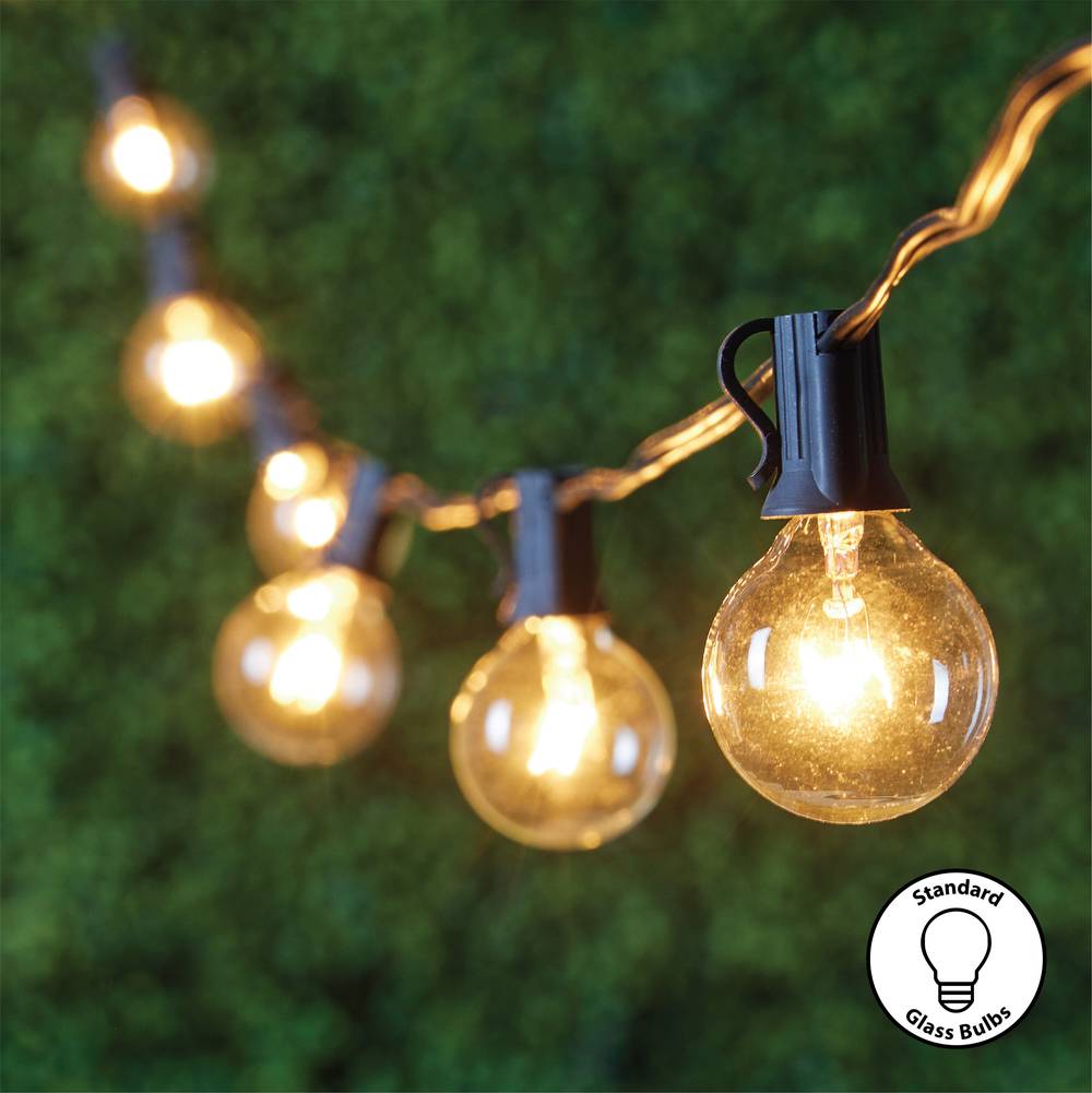 Harbor Breeze 13-ft Plug-in Black Indoor/Outdoor String Light with 10 White Incandescent Globe Bulbs | SL10CCLBK