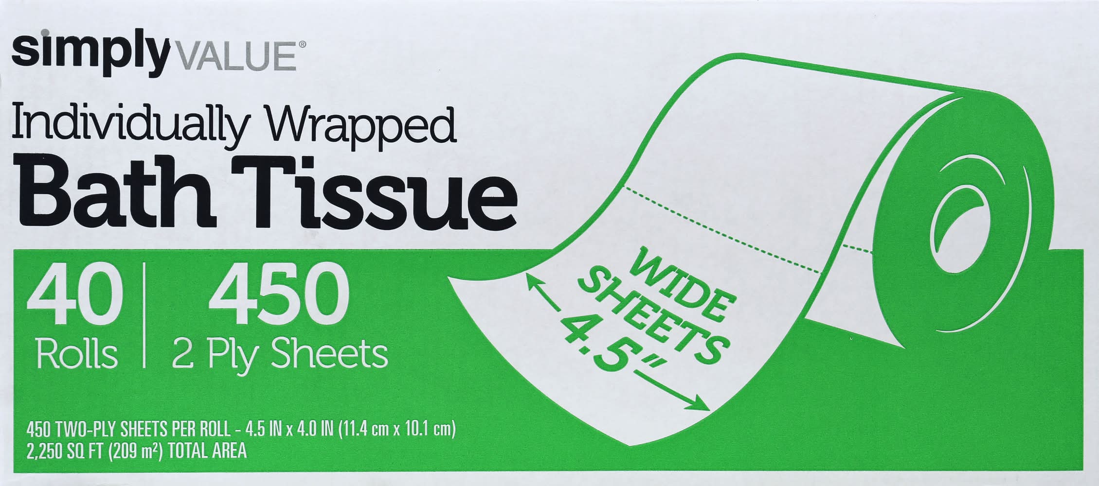 Simply Value Individually Wrapped Bath Tissues (7.72 lbs)