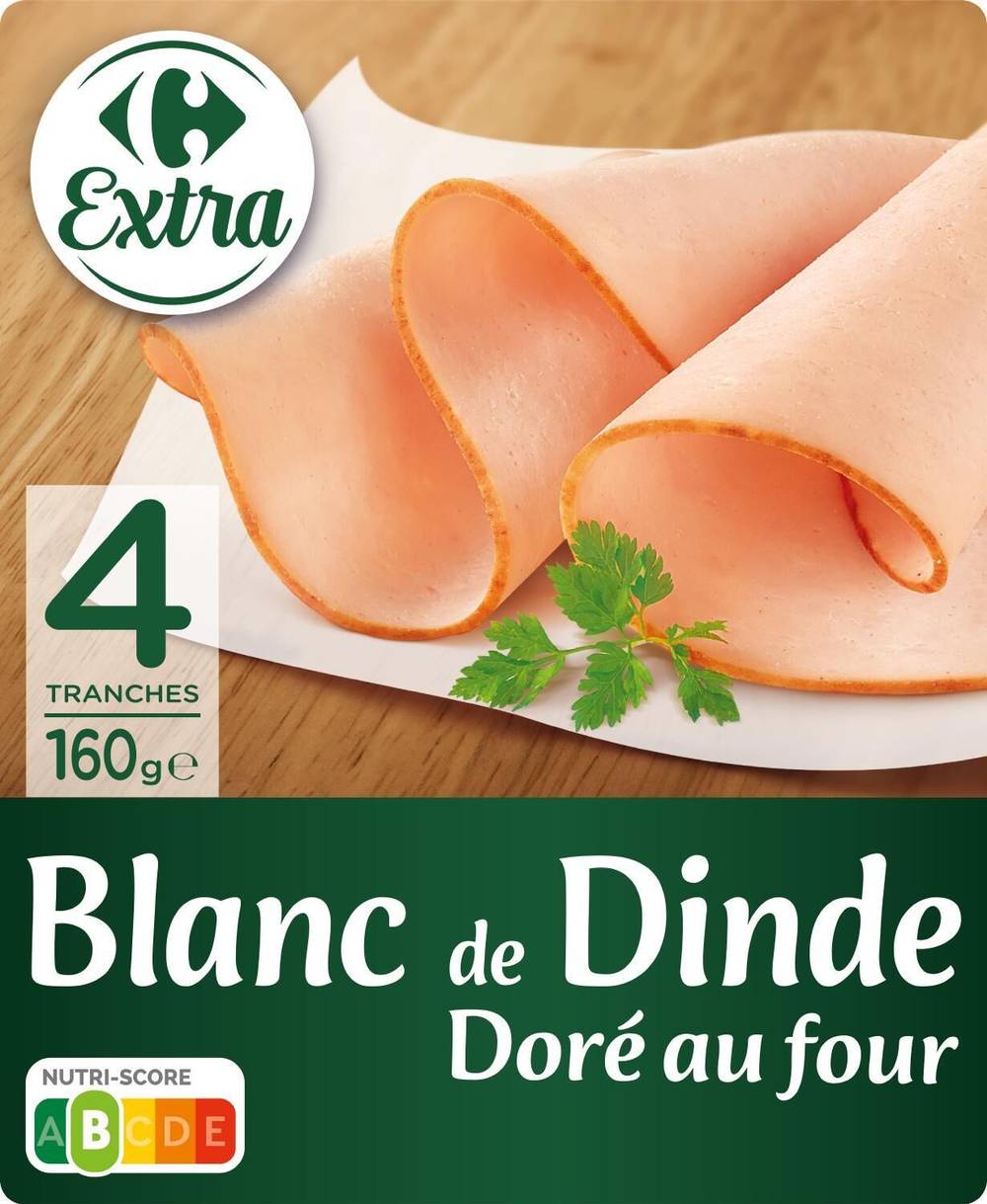 Carrefour Extra - Blanc de dinde doré au four (160g)