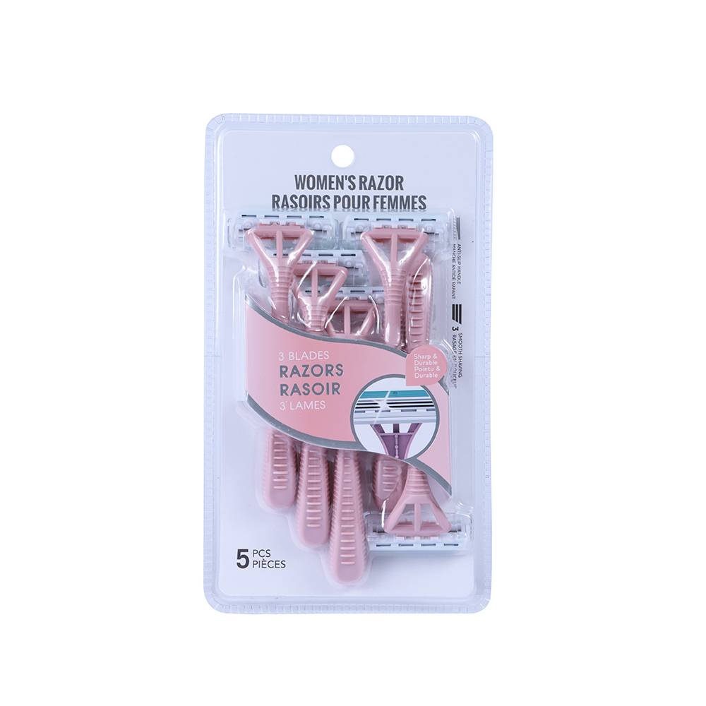 Miniso rastrillos desechables rosa (5 piezas)