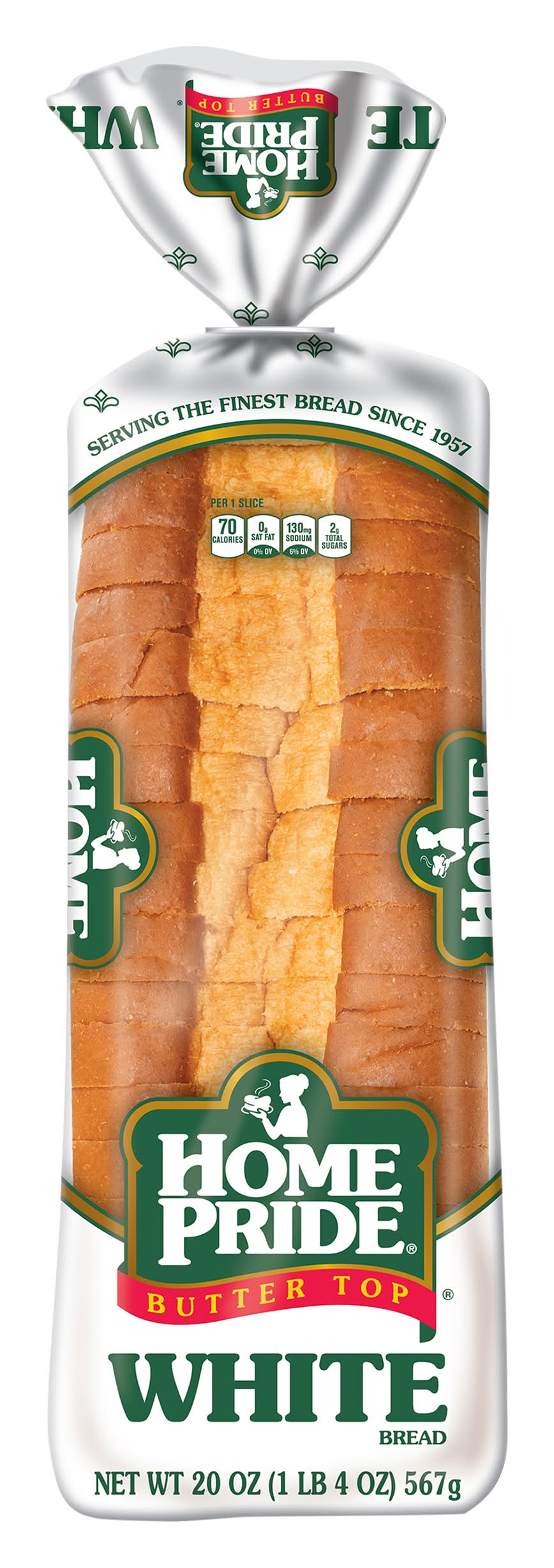 Home Pride Top White Bread, Butter (20 oz)