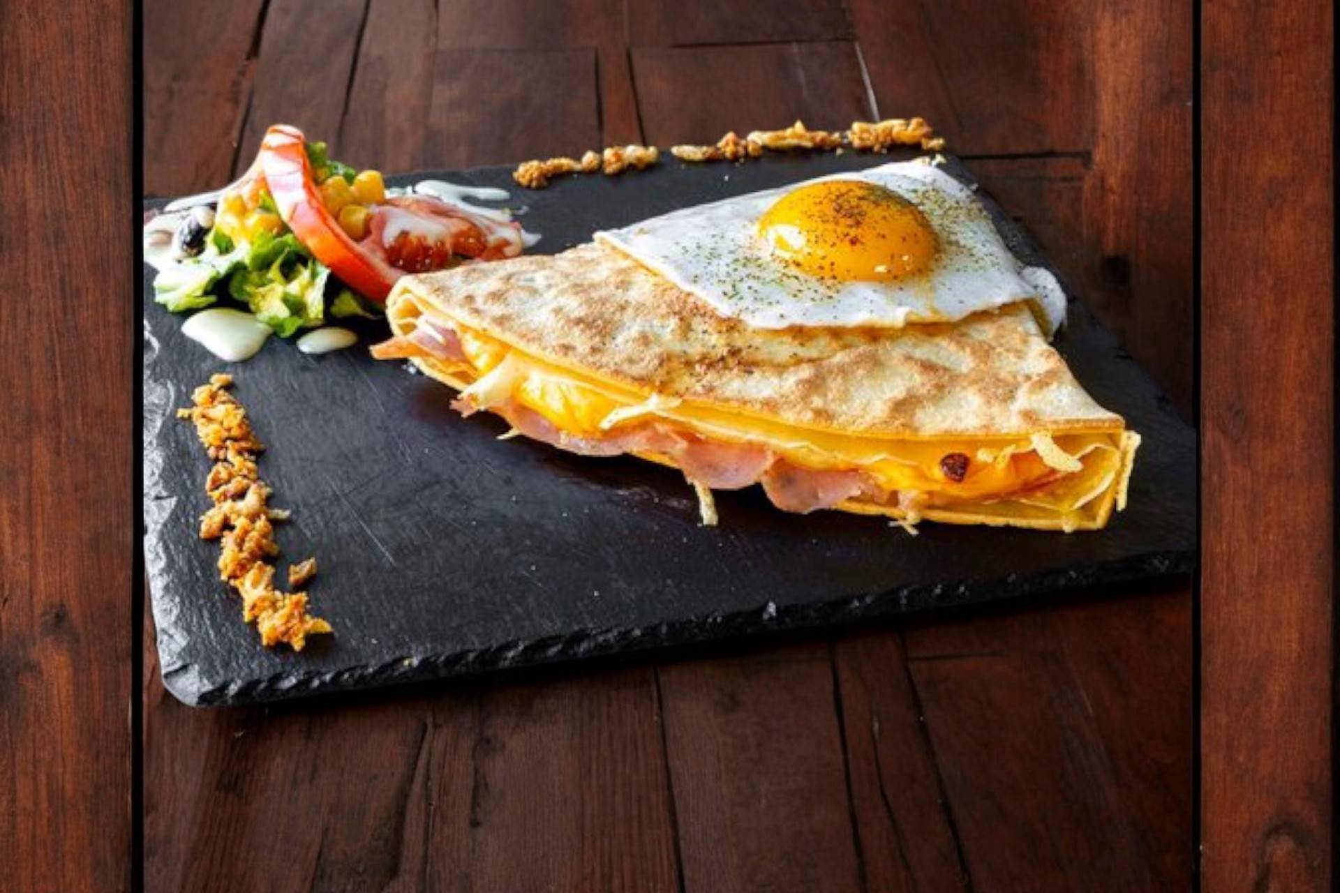 Crêpe fromage œuf🥞🧀🥓