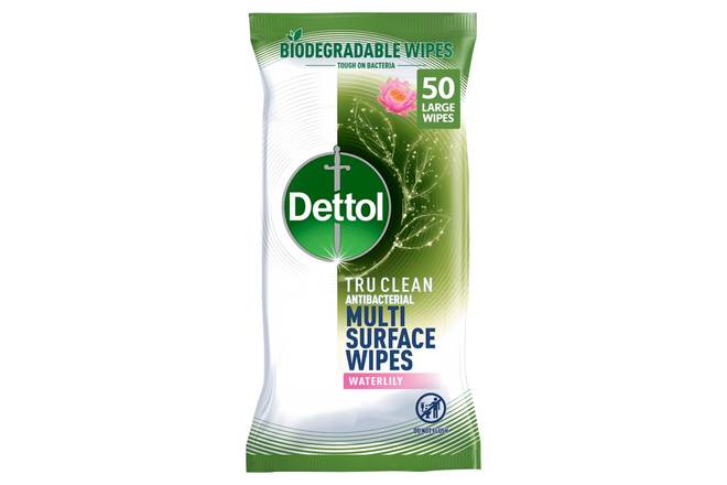 Dettol Antibac Wipes Waterlily 50s