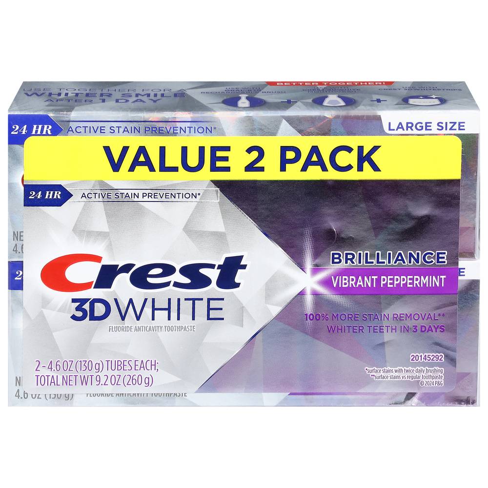 Crest 3d White Brilliance Vibrant Toothpaste (peppermint)