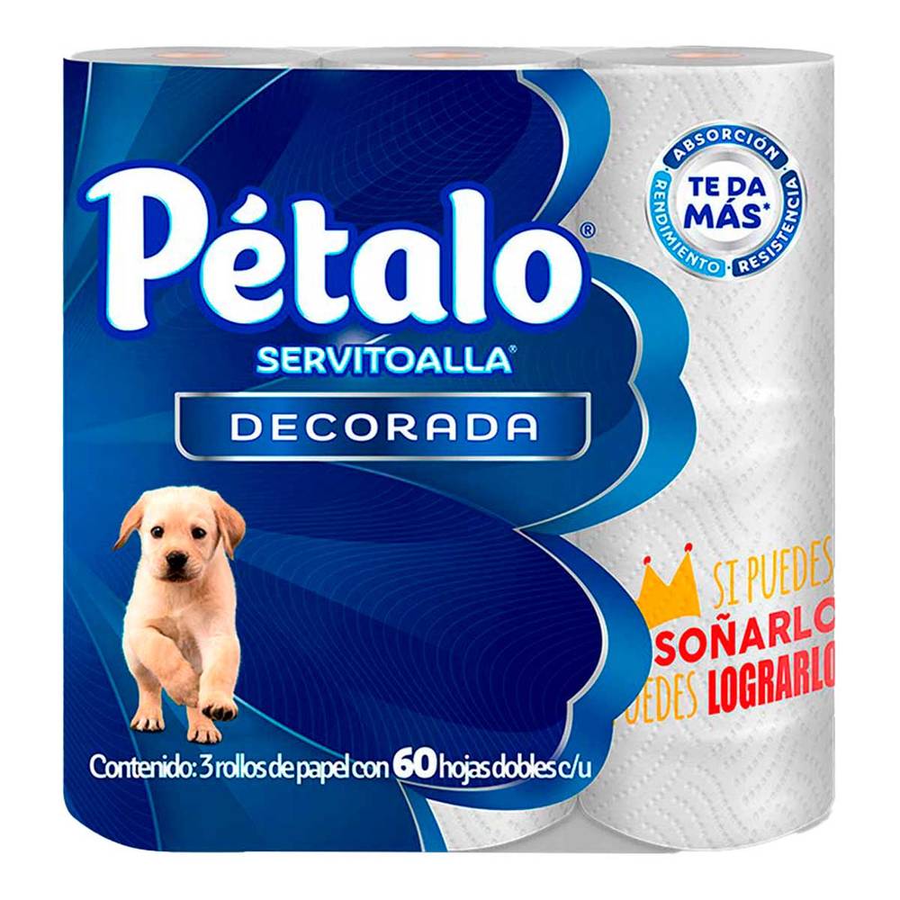 Pétalo · Servitoalla decorada (3 un)