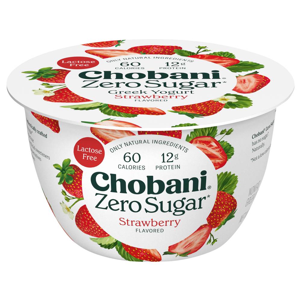 Chobani Zero Sugar Strawberry Flavored Yogurt (5.3 oz)