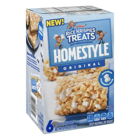 Kellogg's Rice Krispies Treats Homestyle Original Crispy Marshmallow Squares (6 ct)
