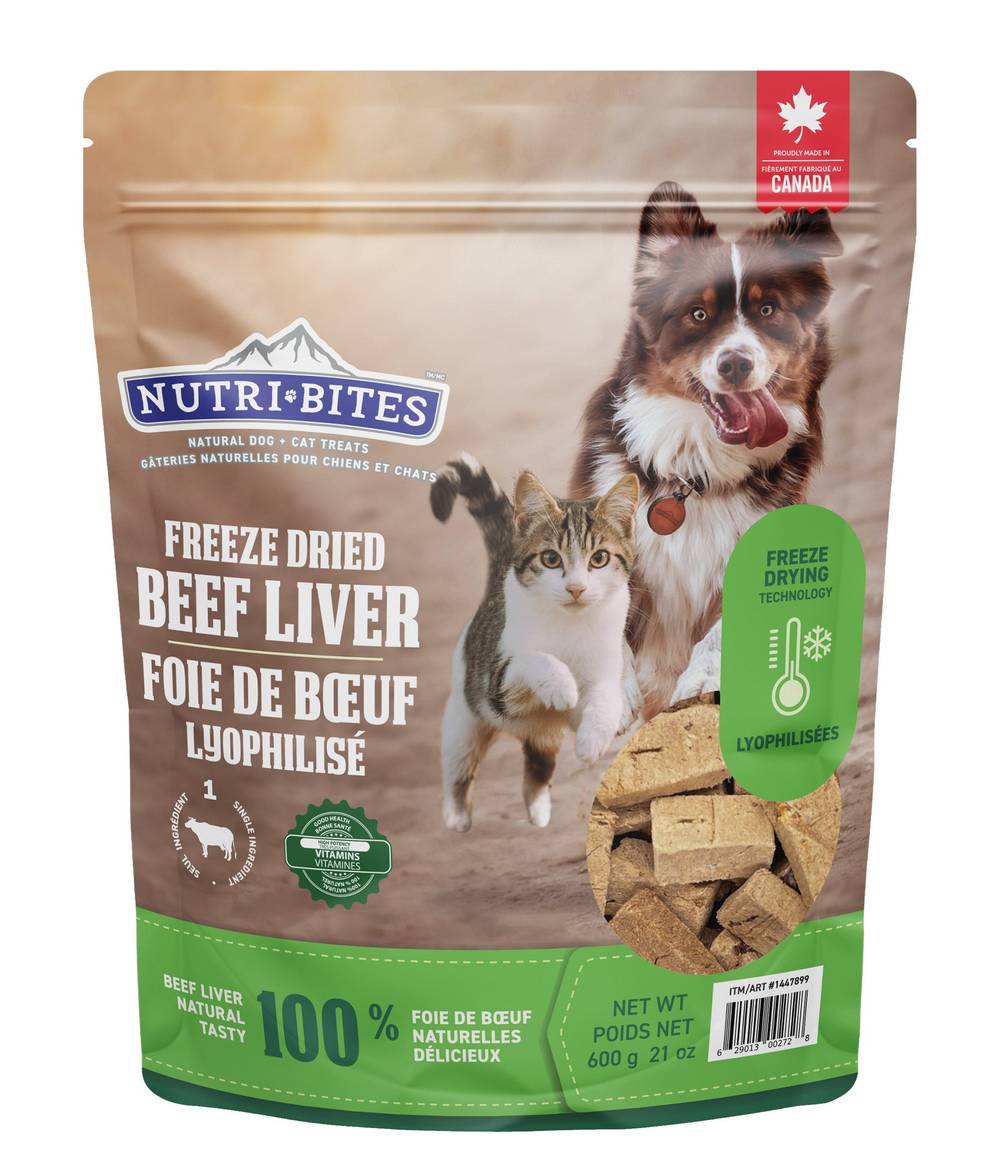 Nutribites - Foie De Boeuf Lyophilise 600 G (21,1 Oz.) / Nutribites Freeze Dried Beef Liver 600 G (21.1 Oz.)