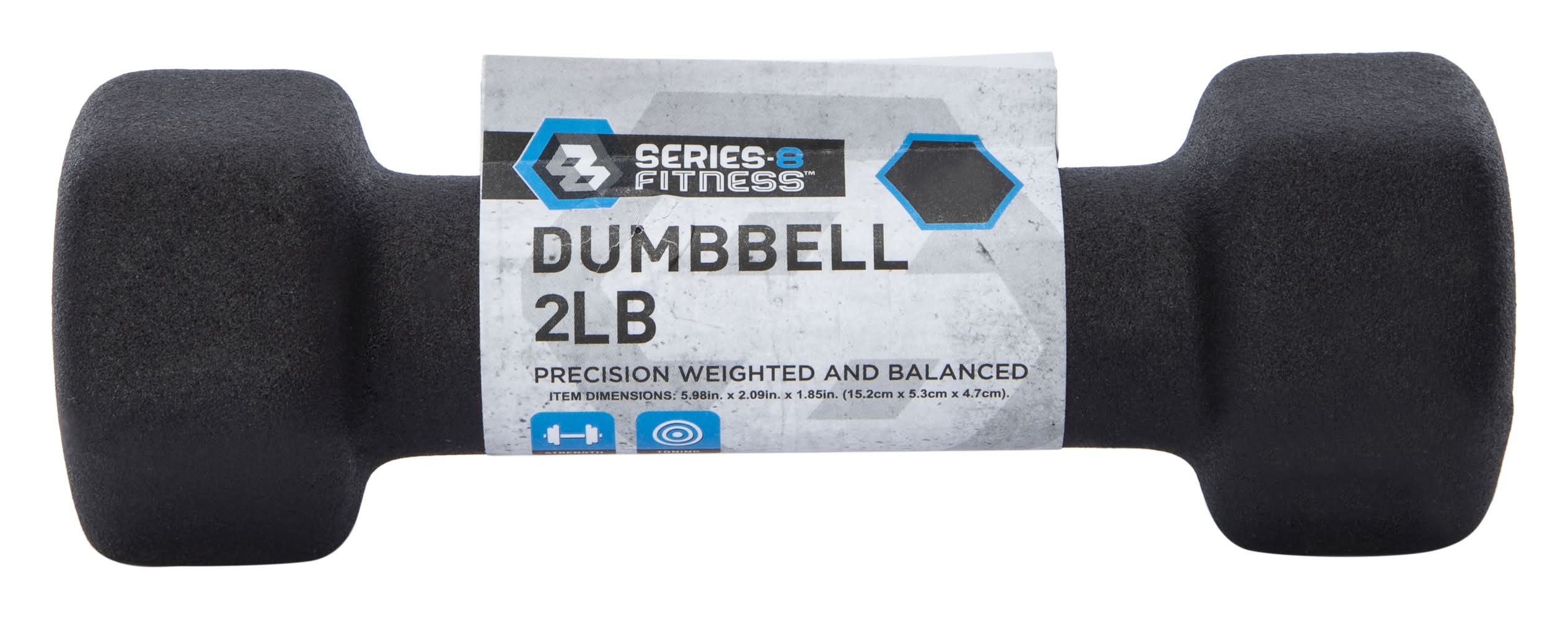 Series-8 Fitness™ 2lb Dumbbell Weight Black