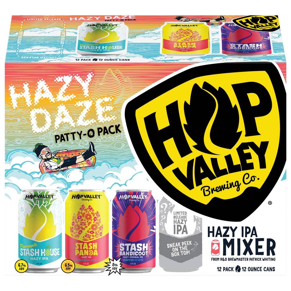 Hop Valley Hazy Daze Hazy Ipa Variety pack Beer (12 ct, 12 oz)