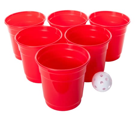 Giant Yard Pong Game Red