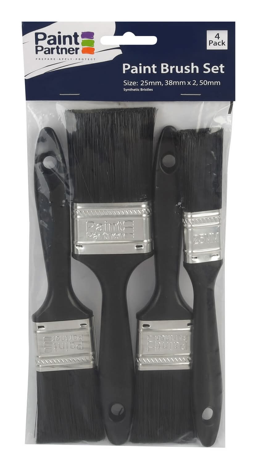 Paint Partner 4 Piece Paint Brush Set