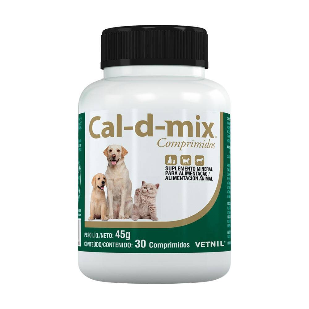 Vetnil suplemento alimentar cal-d-mix (30 comprimido)