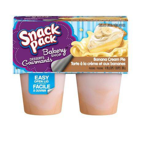 Snack pack Banana Cream Pie Pudding Cups (4 x 99 g)