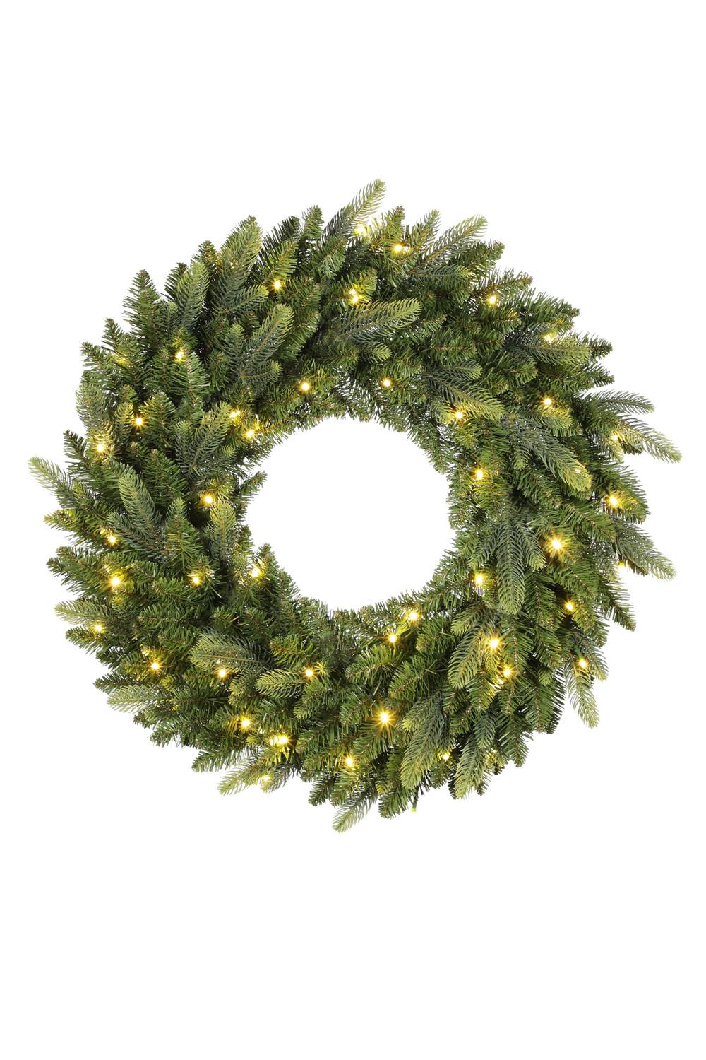 Holiday Living Everett 30-in Pre-lit Indoor/Outdoor Green Fraser Fir Artificial Christmas Wreath | LW24W17-30LD