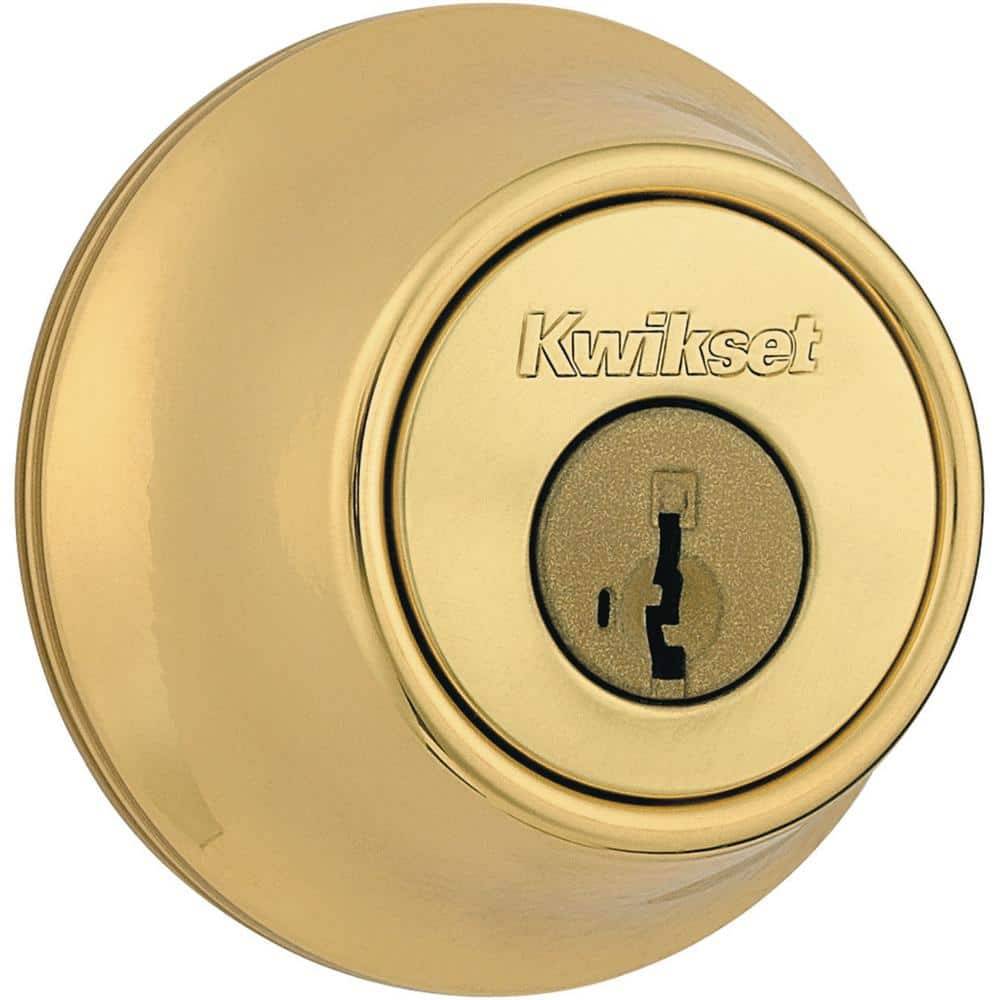 Prime-Line U 9970 Jimmy-Resistant Deadlock – Single Cylinder, Brass Finish, Tamper-Resistant Shutter Guard, 1-1/4" Mortise