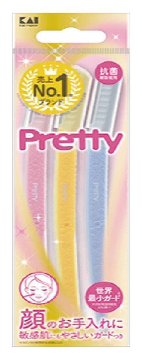 貝印 カミソリ プリティー敏感肌用 フェイスL (3 入)