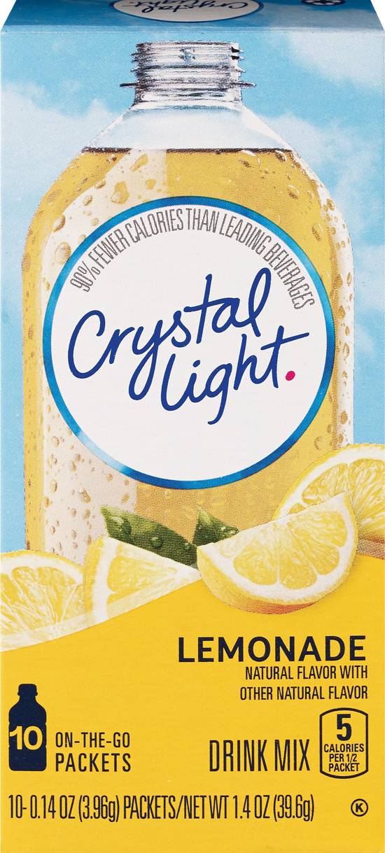Crystal Light Drink Mix, Lemonade 1.4 OZ 10 CT 