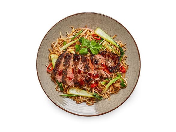 steak teriyaki soba