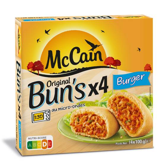 Mccain - Original bun's burger (4 pièces)