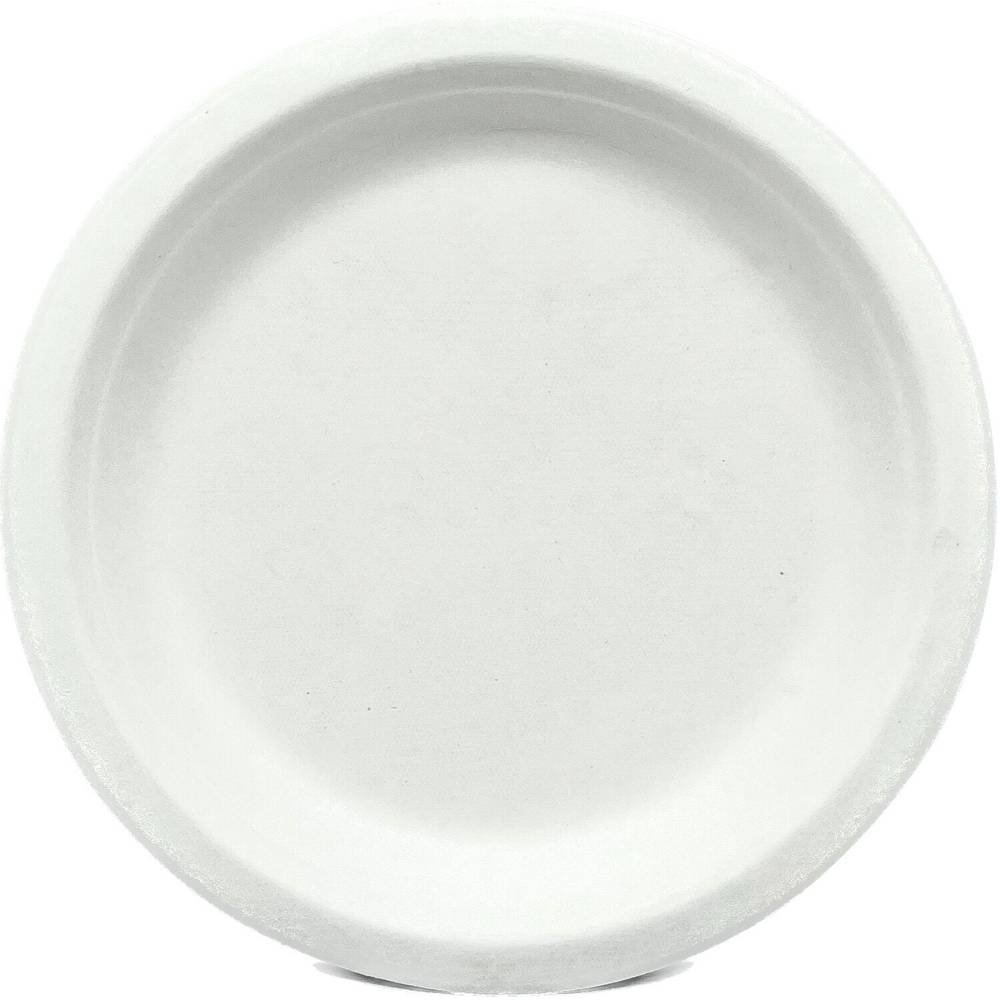 Assiette  en pulpe 17 cm blanche x10 - le lot de 10 assiettes