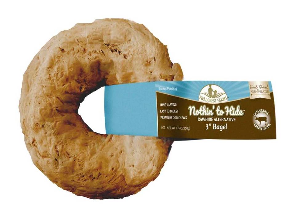Fieldcrest Farms Nothin To Hide Bagel Dog Treats, Beef, 3 Inches (1.76 oz)