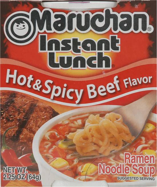Maruchan instant lunch hot & spicy beef flavor ramen noodle soup