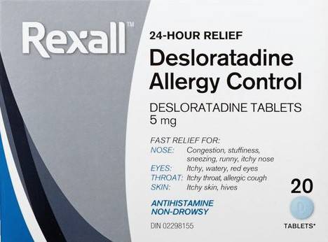 Rexall Allergy Control Desloratadine 5 mg (20 units)