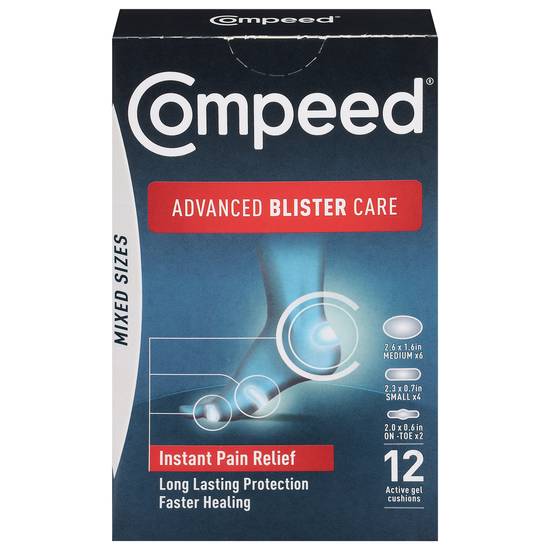 Compeed Mixed Sizes Advanced Blister Care Active Gel Cushions (12 ct)
