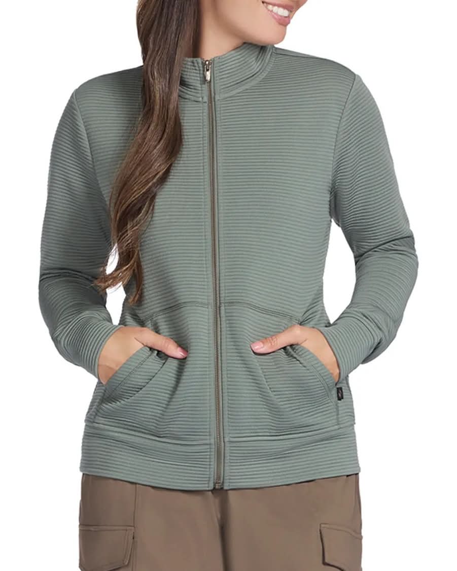 Skechers Hoodless Hoodie Go Walk Everywhere Women'S Jacket (Khaki Taupe XL)