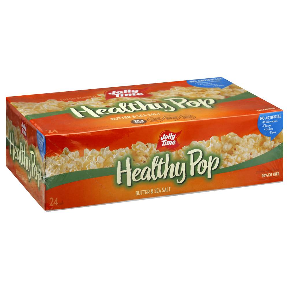 Jolly Time Microwave Popcorn Healthy Pop Buttered (24 ct, 3 oz)