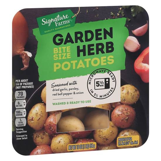 Order Signature Farms · Bite Size Garden Herb Potatoes (16 oz) food online from Safeway store, Eureka on bringmethat.com