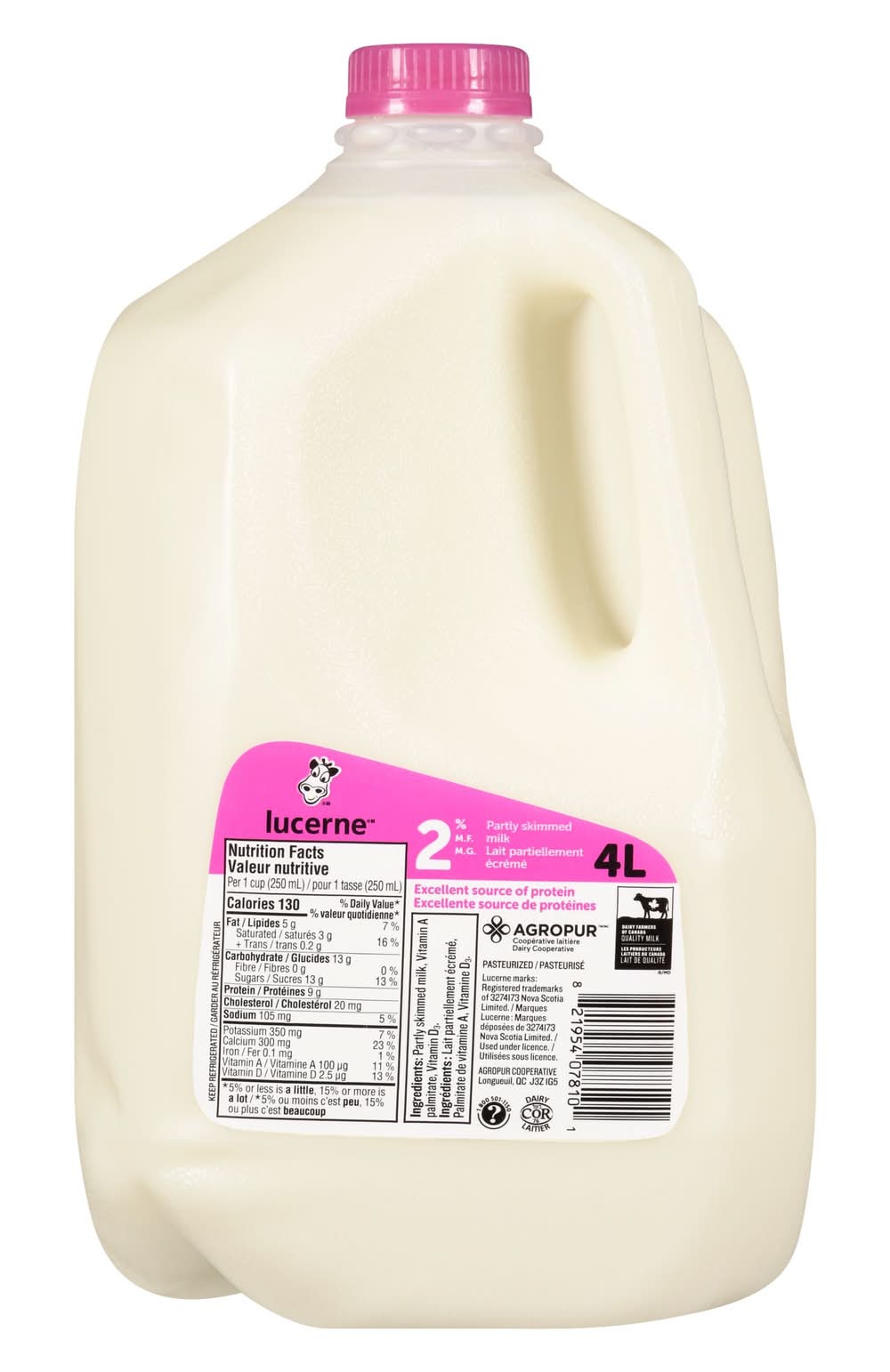 Lucerne 2% Partly Skimmed Milk (4 L)