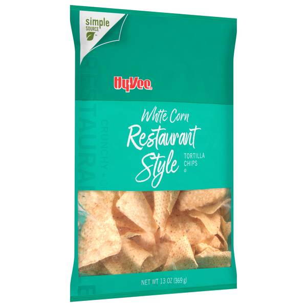 Hy-Vee White Corn Restaurant Style Tortilla Chips