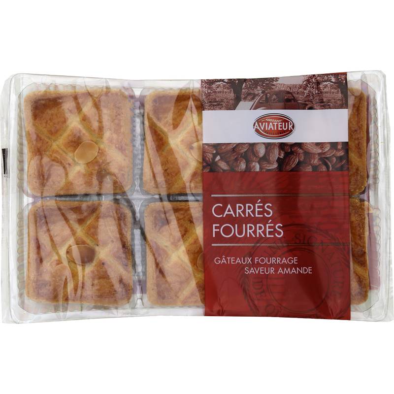 Aviateur - Gateaux carrés fourrés, amande (280g)