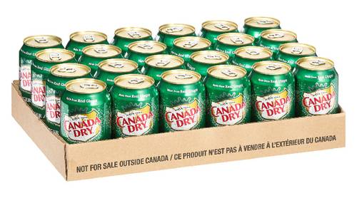 Canada Dry Soft Drink Ginger Ale (24 x 355 ml)