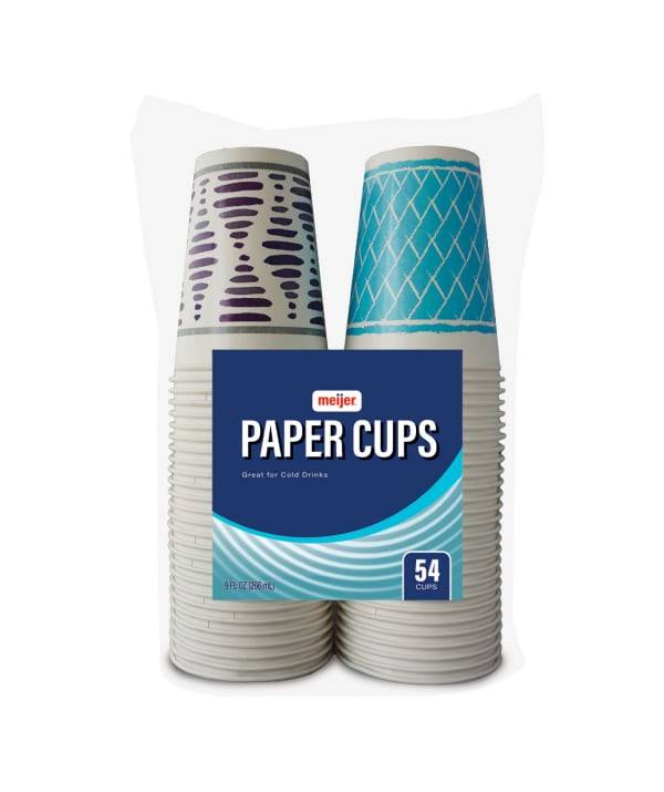 Meijer 9oz Paper Cups (54 ct)