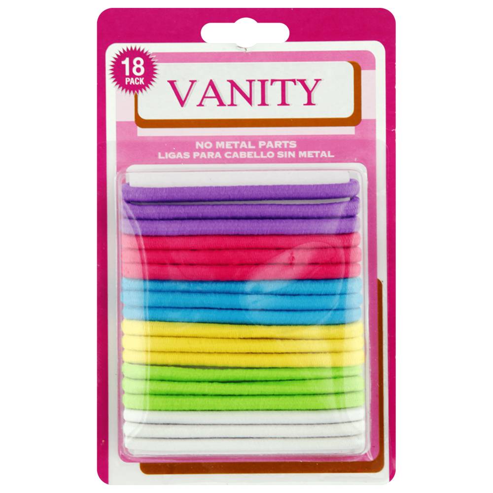 Vanity elásticos gruesos para cabello 12 unid, variedad de colores (12 u)